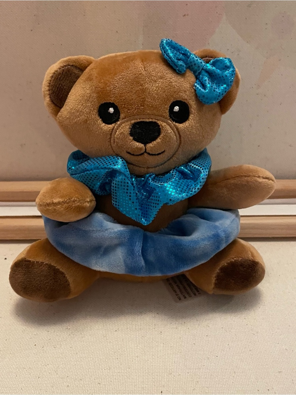 Linzy Brown Bear Scrunchie Pals Teddy Bear Plush Small 5 Inch Stuffed Animal